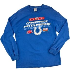 ALSTYLE Indianapolis Colts 2006 NFL AFC Conference Champions L/S T-Shirt Size L